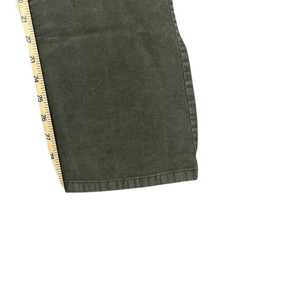 St Johns Bay Straight Leg Corduroy Pants Size 10 Green Colored Simple Fall Basic - Picture 8 of 9